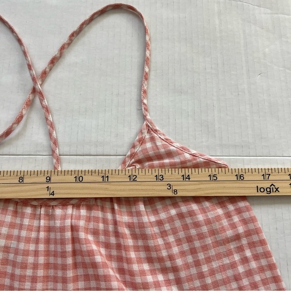 Madewell Colorblock Gingham Tiered Cover-Up Dress Boho Sundress SZ Medium - Picture 13 of 15